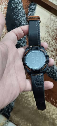 Original sector sports watch leather strap water resistant