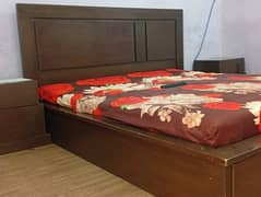 Imported wooden bed set without mattress