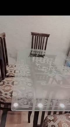 Dining Table//Wooden Dining Top Glass//8 seater, 6 seater & 4 Seater