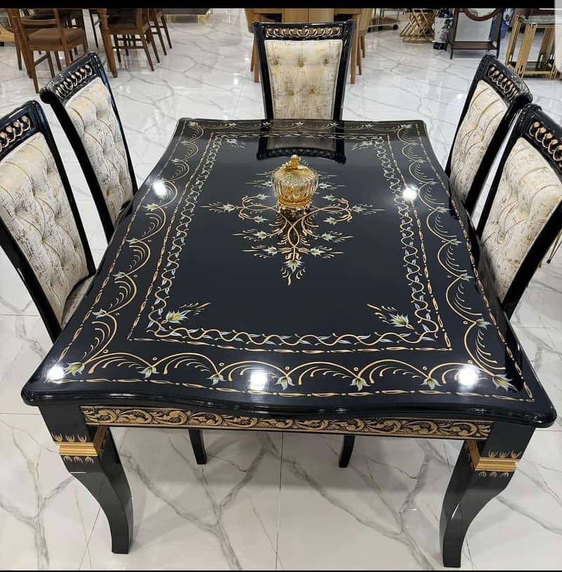 Dining Table//Wooden Dining Top Glass//8 seater, 6 seater & 4 Seater 8
