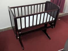 Wooden Baby cot and bed by Zubaidass. Bed used for sale.