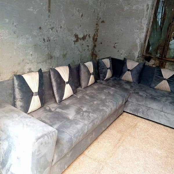 l ship sofa new foam fabric and wood worante 1