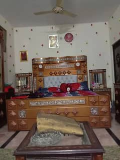 bed set / 03209467255 / king size bed Side table with dressing table