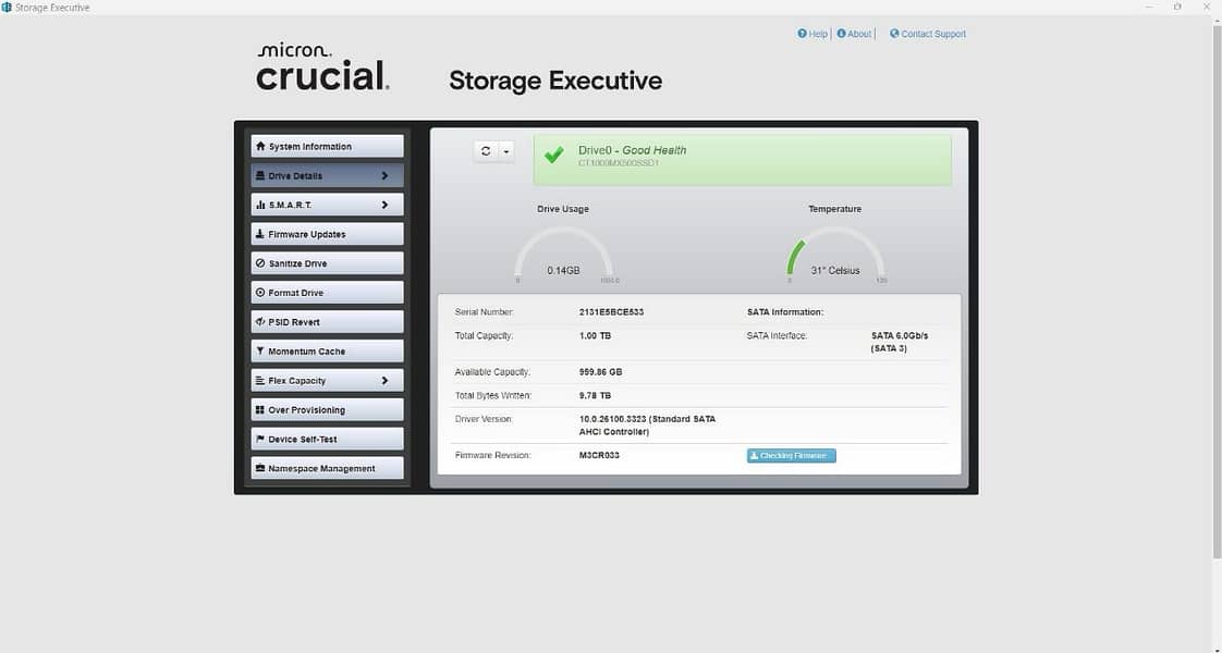 Crucial MX 500 1 TB SATA SSD 11