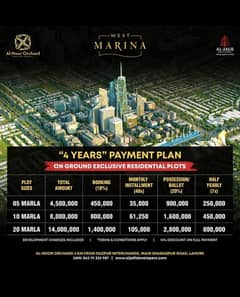 10 Marla Installment And Possesion Plot In West Marina (Al-Noor Orchad)