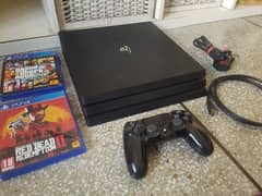 PS4 PRO in great condition with two games