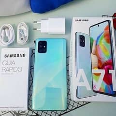 Samsung A71.8gb 128gb . 64mp cameras . with box