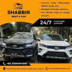 Rent a car in Lahore | Shabbir rent a cars with or without driver