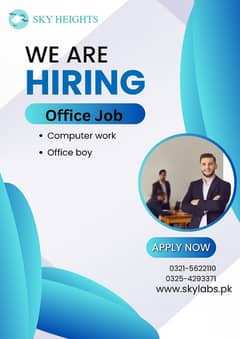 Full time office boy required for computer work as a operation manager