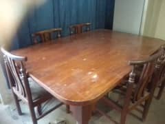 Dining table for sale with 6 chairs contact no:03165445012