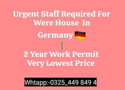 job Available in Germany (Staff Required in werehouse)