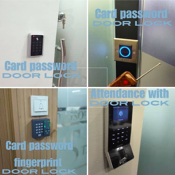 card & password automatic electronic door lock access control 0