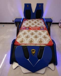 Customized Car Shaped Bed with LED Lights for Kids