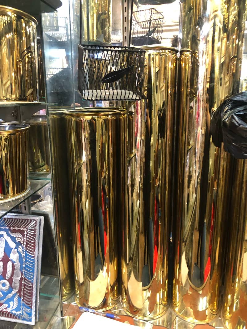 Stainless steel planter | Planter Golden | Golden Flower Pot | Gamla 4