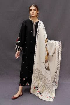 3pcs unstitched Embroidery suit