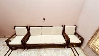 Pure Tally wood sofa set with Wooden Table