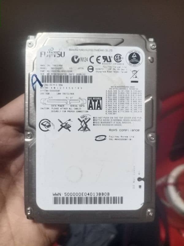 200gb laptop harddisk 0