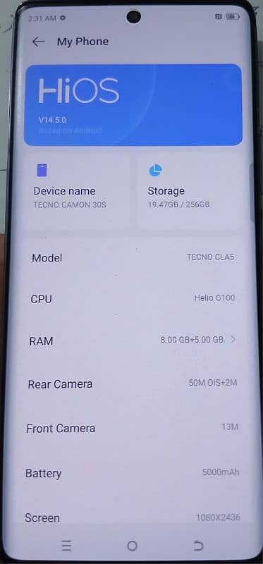 Tecno camon 30s 8/256 3