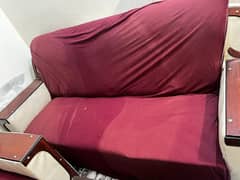 Luxury Pink & White Sofa Set | Urgent Sale 6 seater