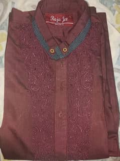 mehroon brand new embroidered stitched dress