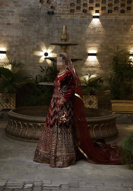 Stunning Red Bridal Dress Barat Lehenga 0