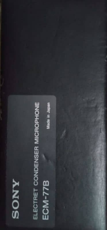 microphone sony condensor mic ECM-77B made in japan 1
