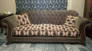 Brown color sofa 5 seater set