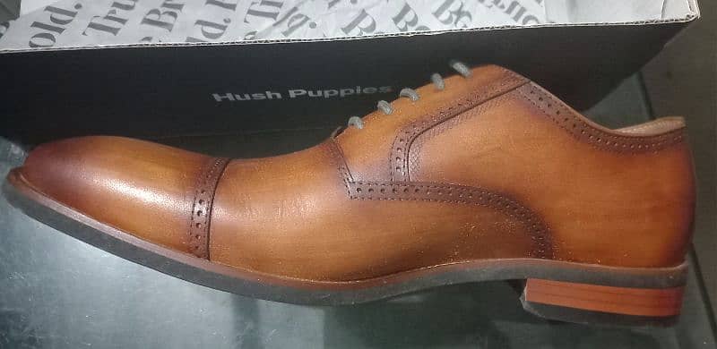 Brown Elite Quality Hush Puppies Classic Shoes Size 42 2