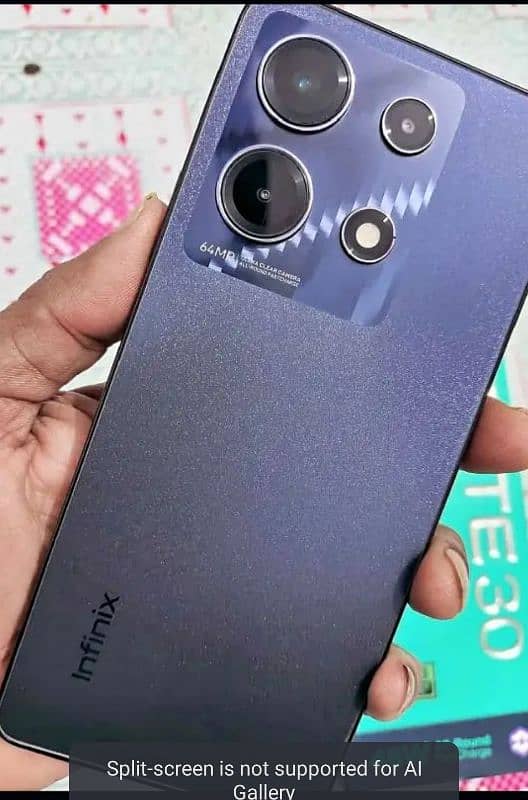 infinix Note 30 complete box 256 GB rom 8+8 gb ram condition 10/10 2