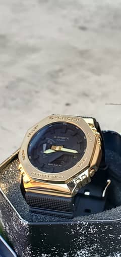 Rubber Premium Golden G Steel Design Sports Watch Rajab Butt Style.