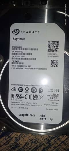 Urgent Sale Seagate 4TB & 2TB Surveillance used Hard Drive for sale.