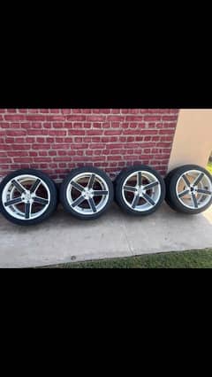 19 inch Alloy Rims Vossen Style Vossen stagger setup with low profile