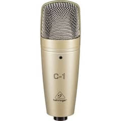 Behringer C1 Condenser Mic with tripod stand and pop filter