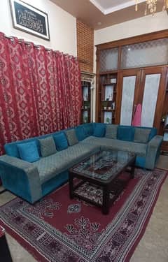 Beautiful L. type 6 seater sofa set for sale