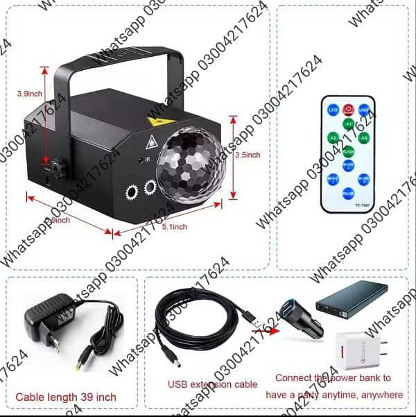 Party Lights Dj Disco Ball wall Light Pattern Projector Sound Act 2