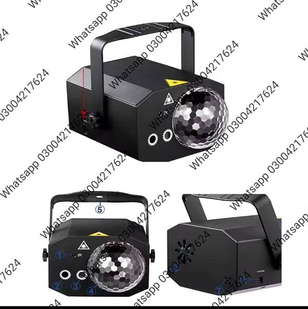 Party Lights Dj Disco Ball wall Light Pattern Projector Sound Act 3
