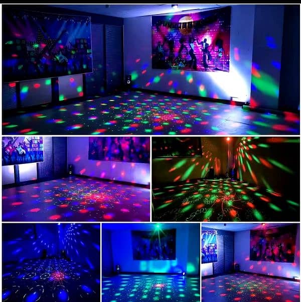 Party Lights Dj Disco Ball wall Light Pattern Projector Sound Act 6
