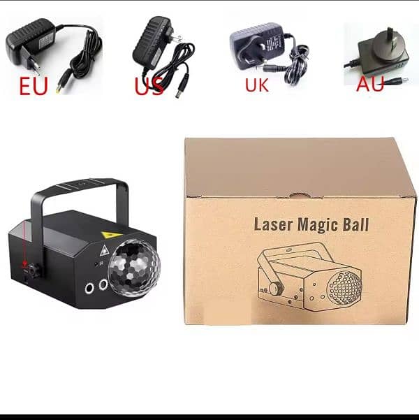 Party Lights Dj Disco Ball wall Light Pattern Projector Sound Act 7