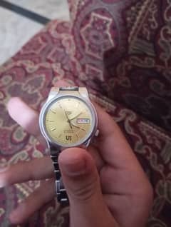 Seiko 5 gold plated dial  antique piece super rare in Pakistan