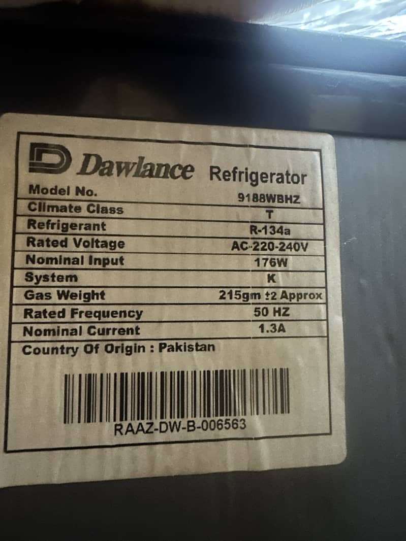 Dawlance 9188WB H-Zone 1