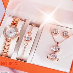 Women's Gift suit Quartz Watch All-match Jewelry 5-piece Set for girls