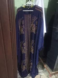 fresh blue Dubai made bridal abaya brand new