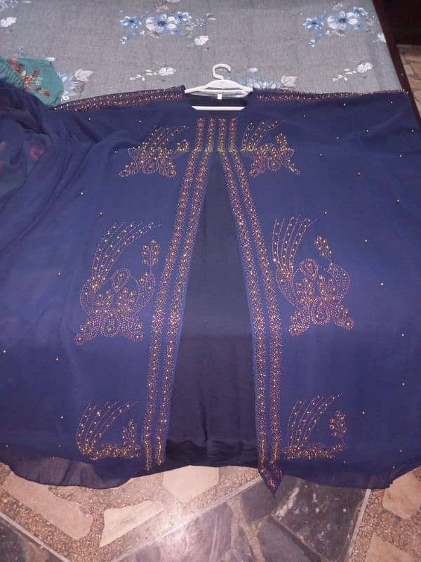 fresh blue Dubai made bridal abaya brand new 2