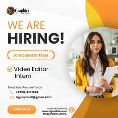 VIDEO EDITOR INTERNSHIP FEMALE