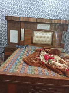 double bed with dressing table