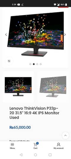 Lenovo ThinkVision P32p-20  4K Monitor