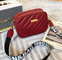 Leather Handbag Maroon color