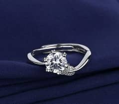 Cubic Zirconia Ring Adjustable