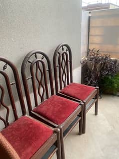 Wooden Dinning Table with 6 Chairs for Sale