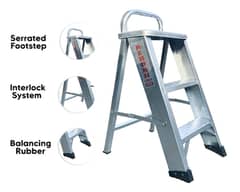 3 step Foldable iron ladder, for Home , commercial and other uses